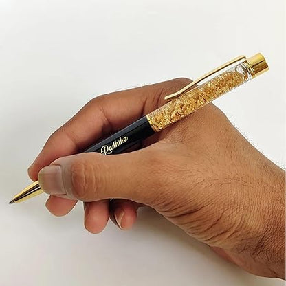 Gold Flake Personalized Pen with Name