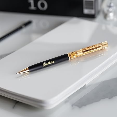 Gold Flake Personalized Pen with Name