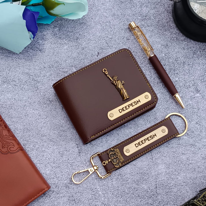 MEN'S WALLET COMBO (WALLET + PEN + KEYCHAIN)