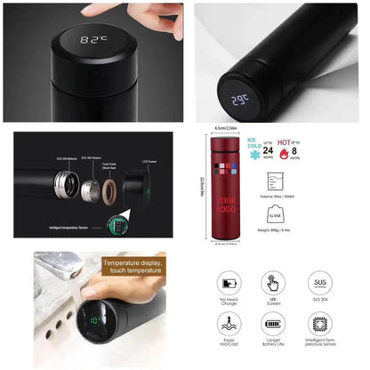 Personalized Temperature Bottle With Smart Display