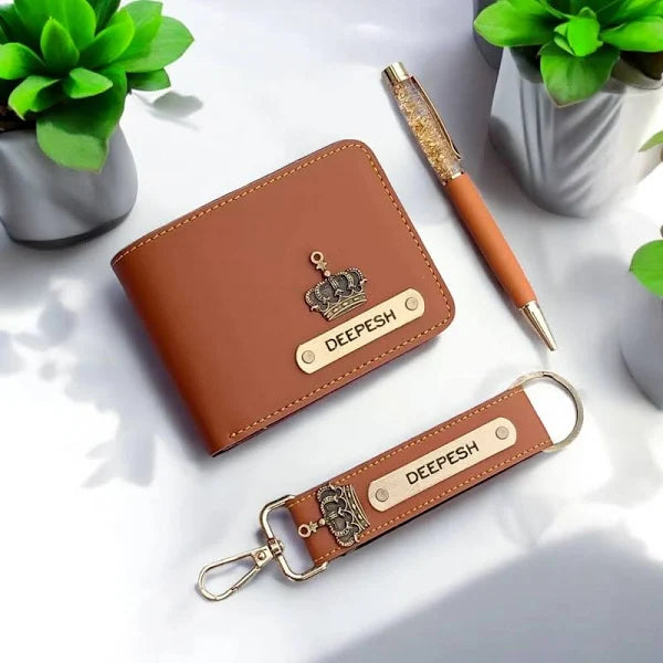 MEN'S WALLET COMBO (WALLET + PEN + KEYCHAIN)